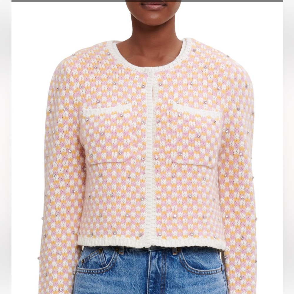Maje Mareé Cardigan Sweater with gems